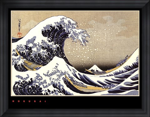 Framed Great Wave off Kanagawa, c.1830 Print