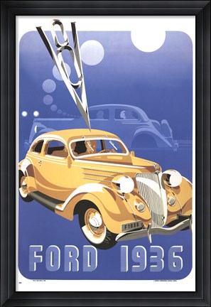 Framed Ford, 1936 Print