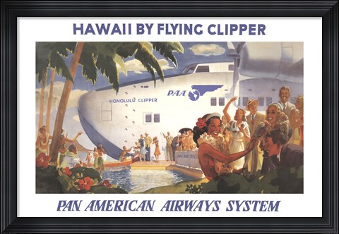 Framed Honolulu Clipper Print