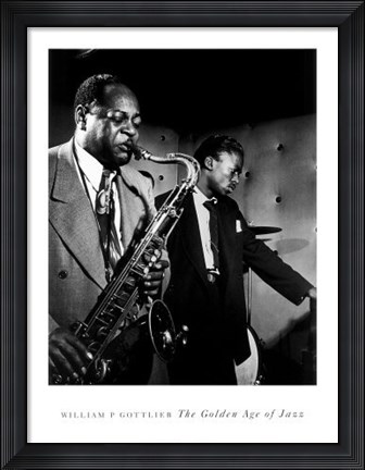 Framed Coleman Hawkins and Miles Davis Print