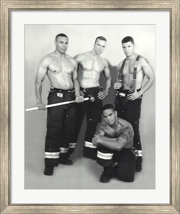 Framed Latino Firefighters Print