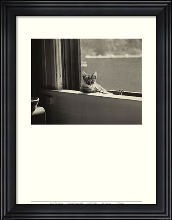Framed Kitty in the Window Print
