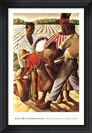 Framed Employment of Negroes in Agriculture, 1934 (AKA: Cotton Pickers) Print