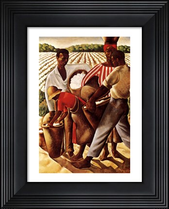 Framed Employment of Negroes in Agriculture, 1934 (AKA: Cotton Pickers) (mini) Print