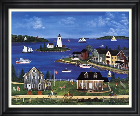 Framed Cove in Summer Print