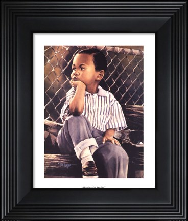 Framed Waiting for Daddy Print