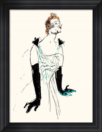 Framed Yvette Guilbert (litho) Print