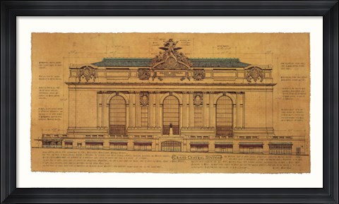 Framed Grand Central Station (Facade) Print