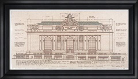 Framed Grand Central Station (Facade) Print