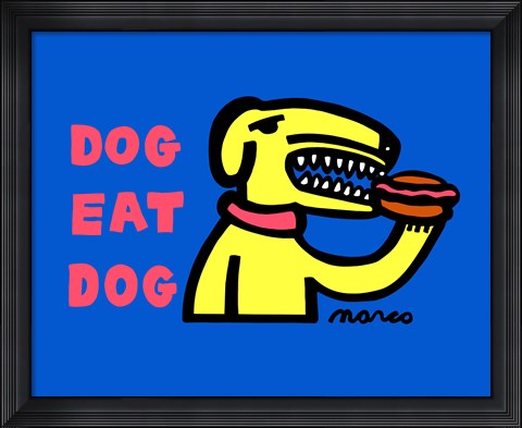 Framed Dog Eat Dog Print