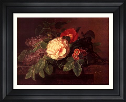 Framed Peonies, Lilacs &amp; Primulae Print