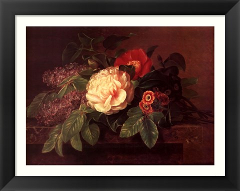 Framed Peonies, Lilacs &amp; Primulae Print