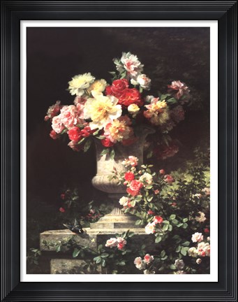 Framed Peonies and Roses Print