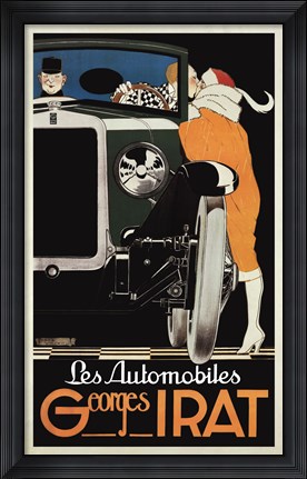 Framed Les Automobiles Georges Irat Print