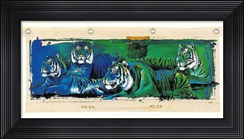 Framed Wild Tigers Print