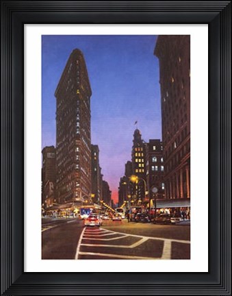 Framed Flatiron at Dusk Print