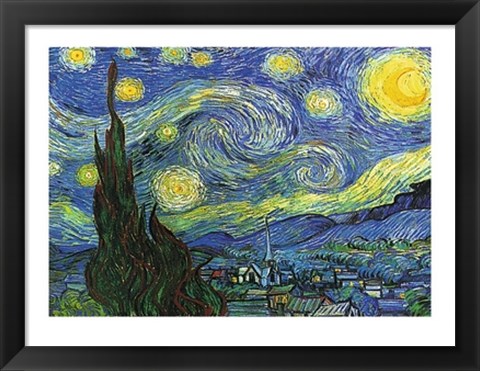Framed Nuit Etoilee a St. Remy Print
