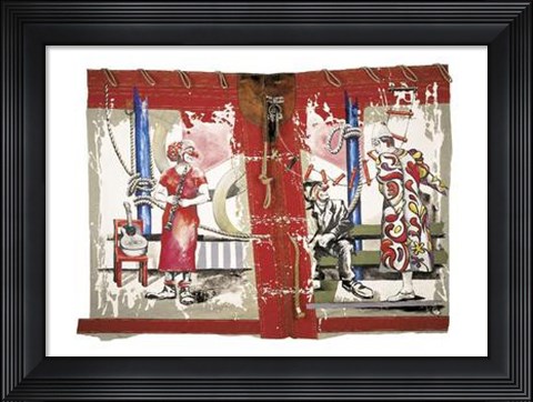 Framed Clown Trio Print