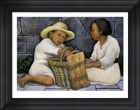 Framed Dos Ninos Print