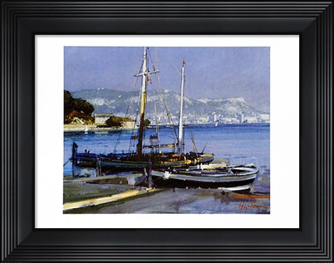 Framed Fishing Boats Print