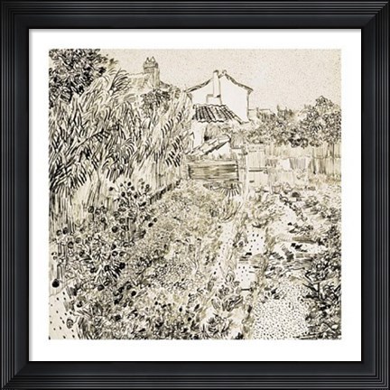 Framed Jardin de Fleurs Print
