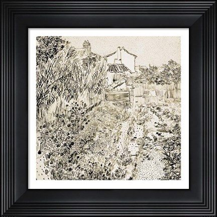 Framed Jardin de Fleurs Print