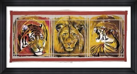 Framed Felines Print