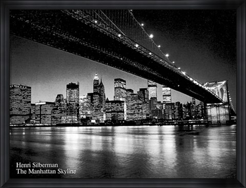 Framed Manhattan Skyline Print