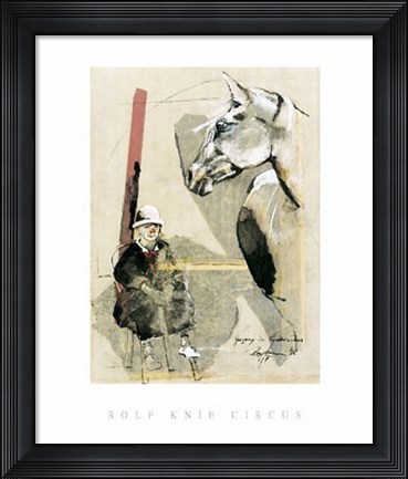 Framed Gregory im Kinderzirkus Print