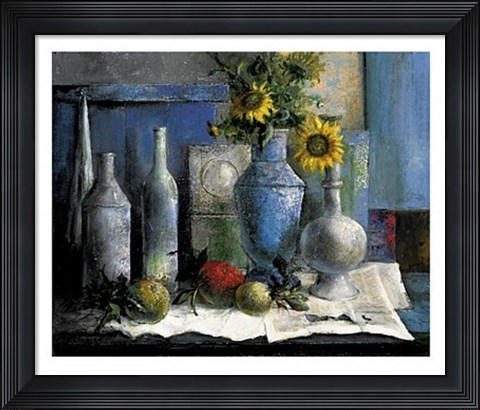 Framed Nature Morte a la Pendule Print