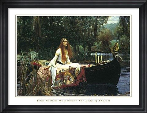 Framed Lady of Shalott Print