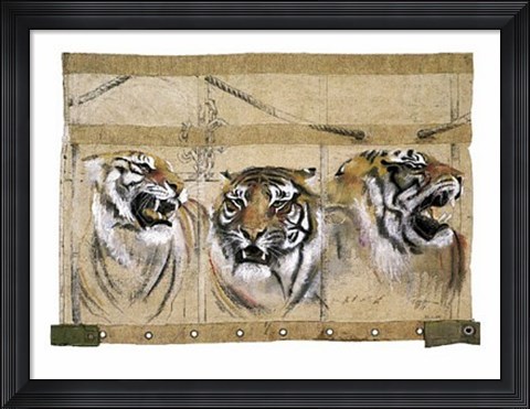 Framed Circus Tiger Print
