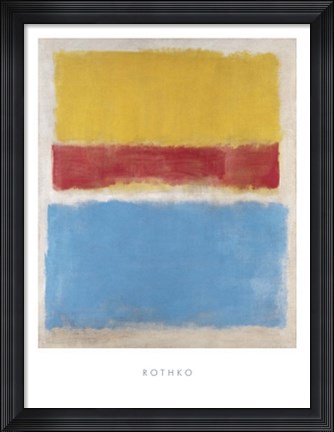 Framed Untitled (Yellow, Red and Blue) Print