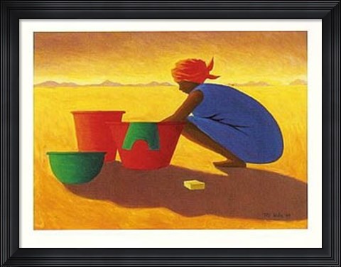 Framed Washer Woman Print