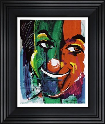 Framed Face of the Clown Print