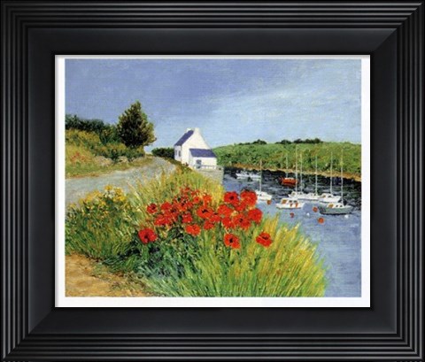 Framed Coquelicots a Sauzon Print
