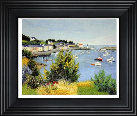 Framed Coquelicots et Genets Print