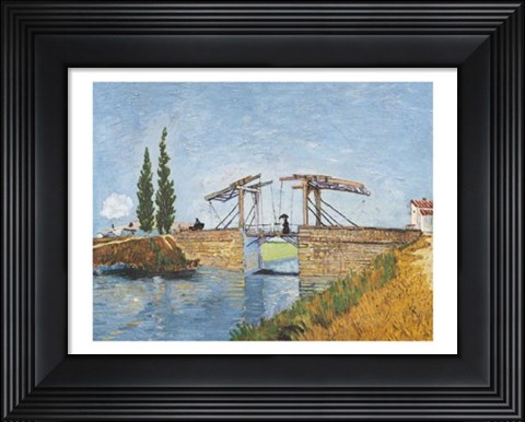 Framed Le Pont de Langlois, Arles Print
