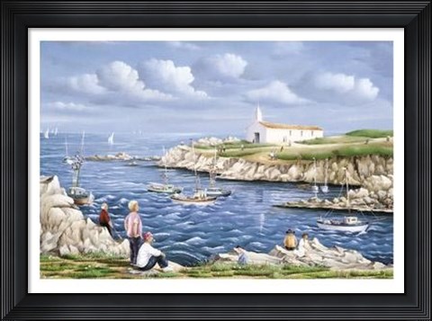 Framed Plage Vendeenne Print
