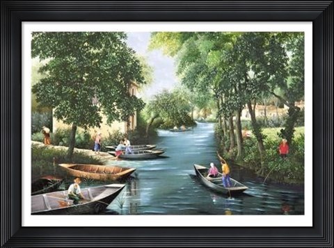 Framed Sous les Ombrages du Marais Poietvin Print