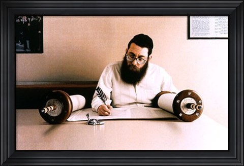 Framed Torah Scribe Print
