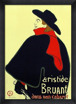 Framed Aristide Bruant Print
