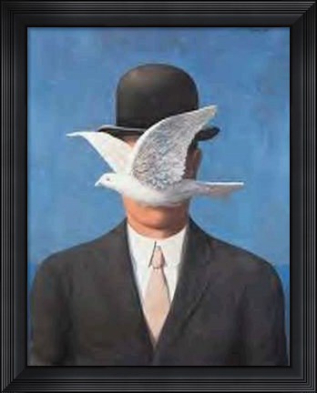 Framed Man with the Bowler Hat Print