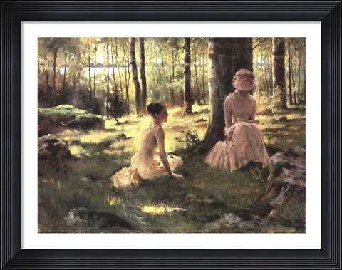 Framed Under the Birches Print
