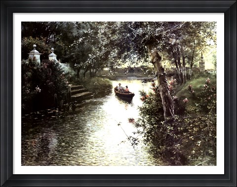 Framed River Landscape Print