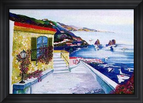 Framed View of Capri Print