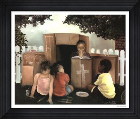 Framed Let&#39;s Play Church Print