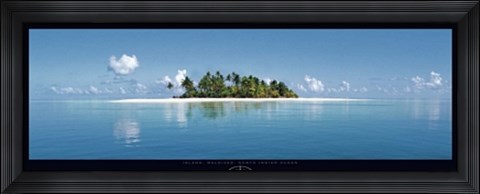Framed Island, Maldives, North Indian Ocean Print