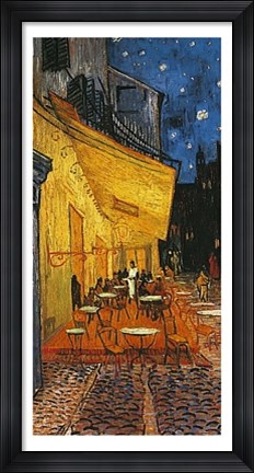 Framed Cafe Terrace on the Place du Forum, Arles, at Night, c.1888 Print