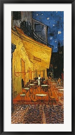 Framed Cafe Terrace on the Place du Forum, Arles, at Night, c.1888 Print